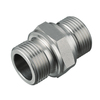 Double nipple high pressure type VV-C in stainless steel with flat seal